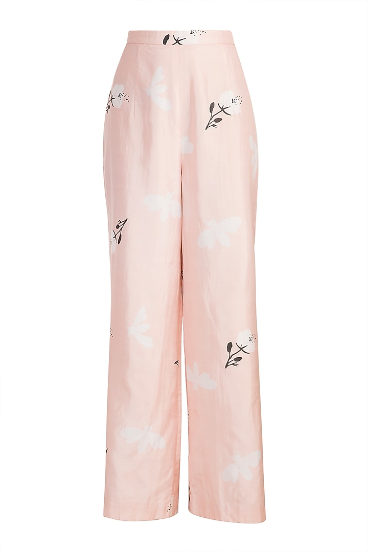 Nude Printed Kurta With Palazzo Pants by Arya by SVA at Pernia's Pop Up Shop