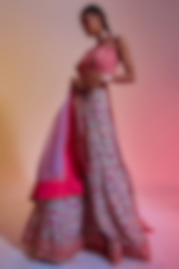 Multi-Coloured Printed Wedding Lehenga Set by SVA BY SONAM & PARAS MODI at Pernia's Pop Up Shop
