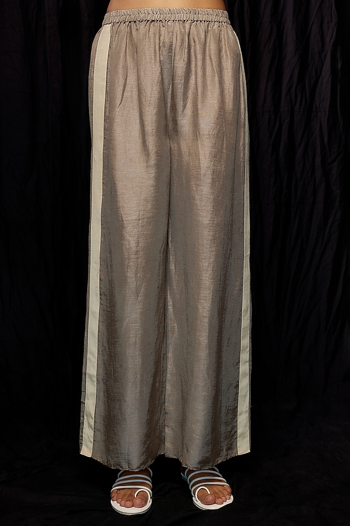 Grey Linen Co-Ord Set by SVA BY SONAM & PARAS MODI at Pernia's Pop Up Shop