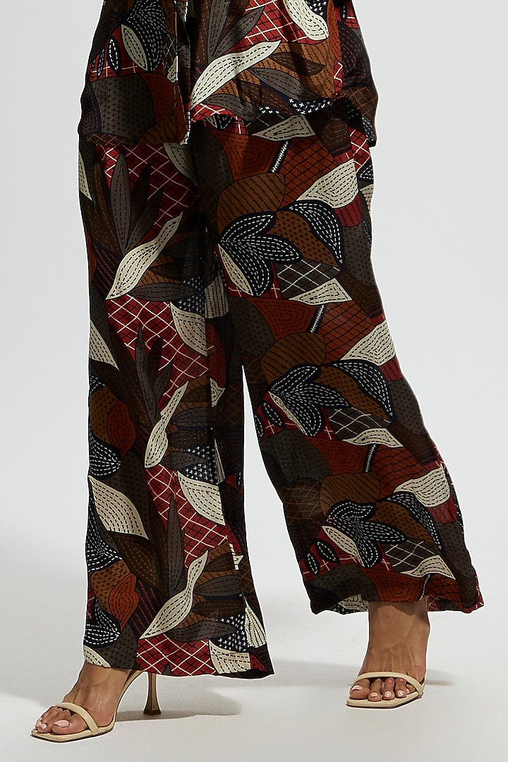 Multi-Colored Crepe Abstract Printed Co-Ord Set by SVA BY SONAM & PARAS MODI at Pernia's Pop Up Shop