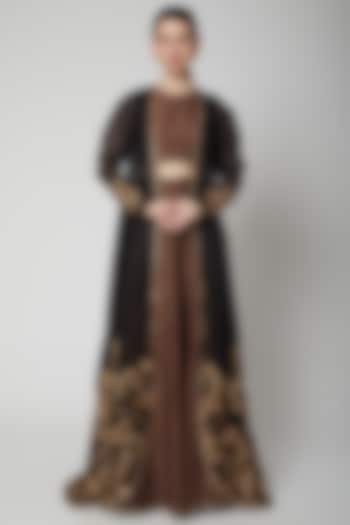 Black Printed Wedding Lehenga Set by SVA BY SONAM & PARAS MODI at Pernia's Pop Up Shop