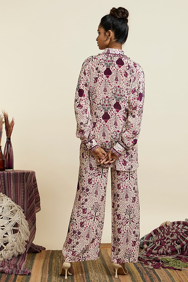 Safar Merlot Crepe Co-Ord Set by SVA BY SONAM & PARAS MODI at Pernia's Pop Up Shop