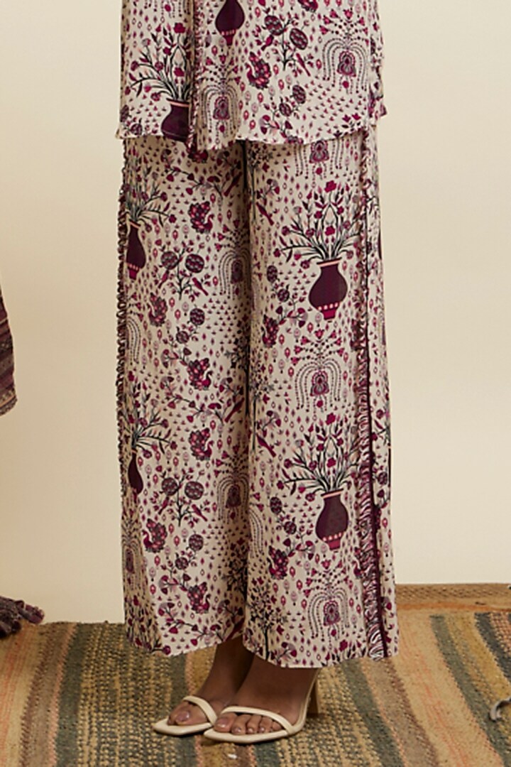 Safar Merlot Crepe Co-Ord Set by SVA BY SONAM & PARAS MODI at Pernia's Pop Up Shop