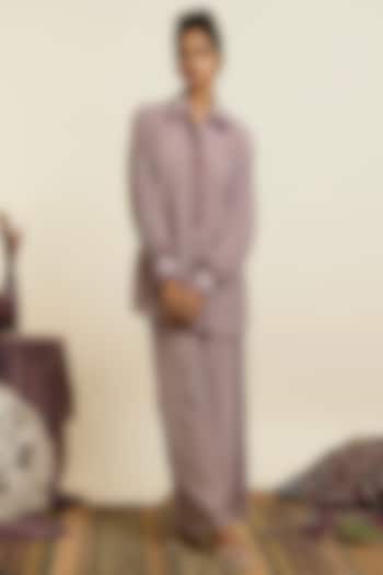 Merlot Crepe Co-Ord Set by SVA BY SONAM & PARAS MODI at Pernia's Pop Up Shop