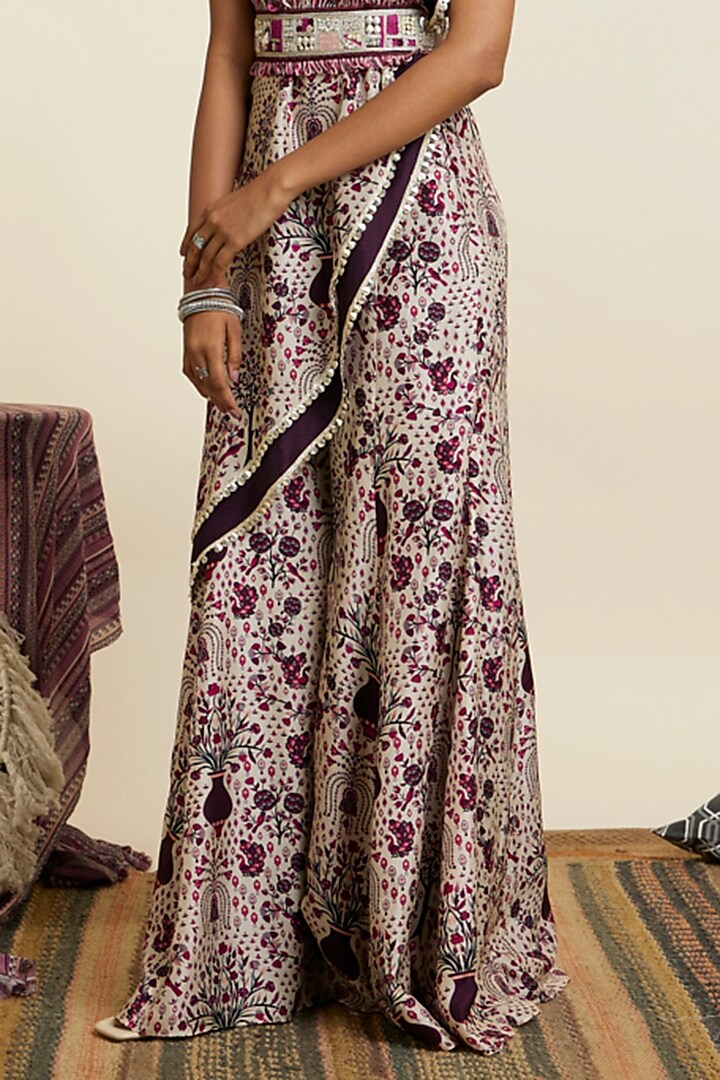 Merlot Crepe Printed Co-Ord Set by SVA BY SONAM & PARAS MODI at Pernia's Pop Up Shop