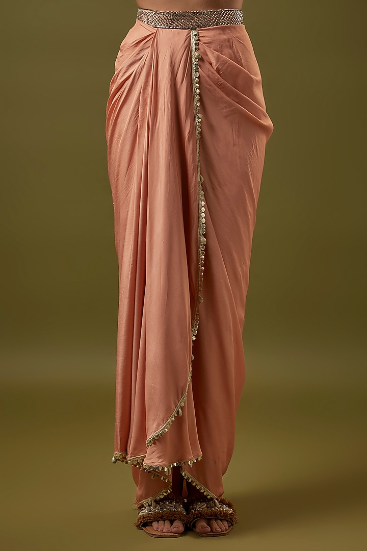 Pink Organza Embellished Cape Set by SVA BY SONAM & PARAS MODI at Pernia's Pop Up Shop