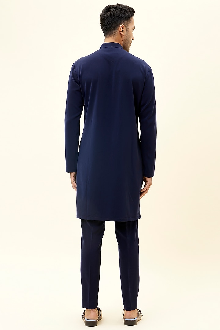 Blue Volvo Kurta Set by SVA BY SONAM & PARAS MODI Men at Pernia's Pop Up Shop