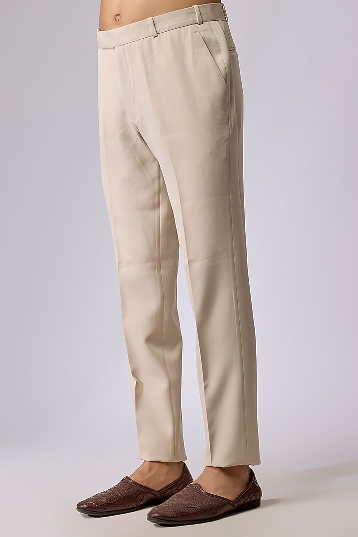 Beige Volvo Fabric Embellished Kurta Set by Sva By Sonam & Paras Modi Men at Pernia's Pop Up Shop