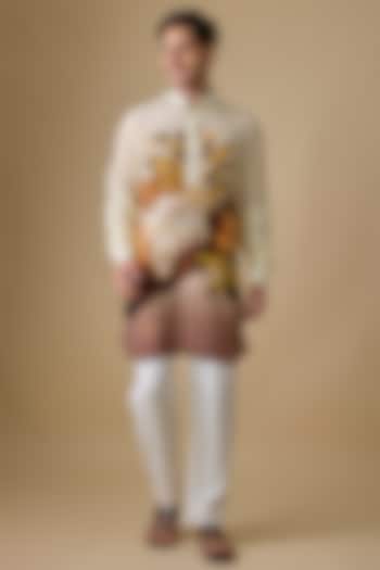 Multi-Colored Crepe Kurta by Sva By Sonam & Paras Modi Men at Pernia's Pop Up Shop