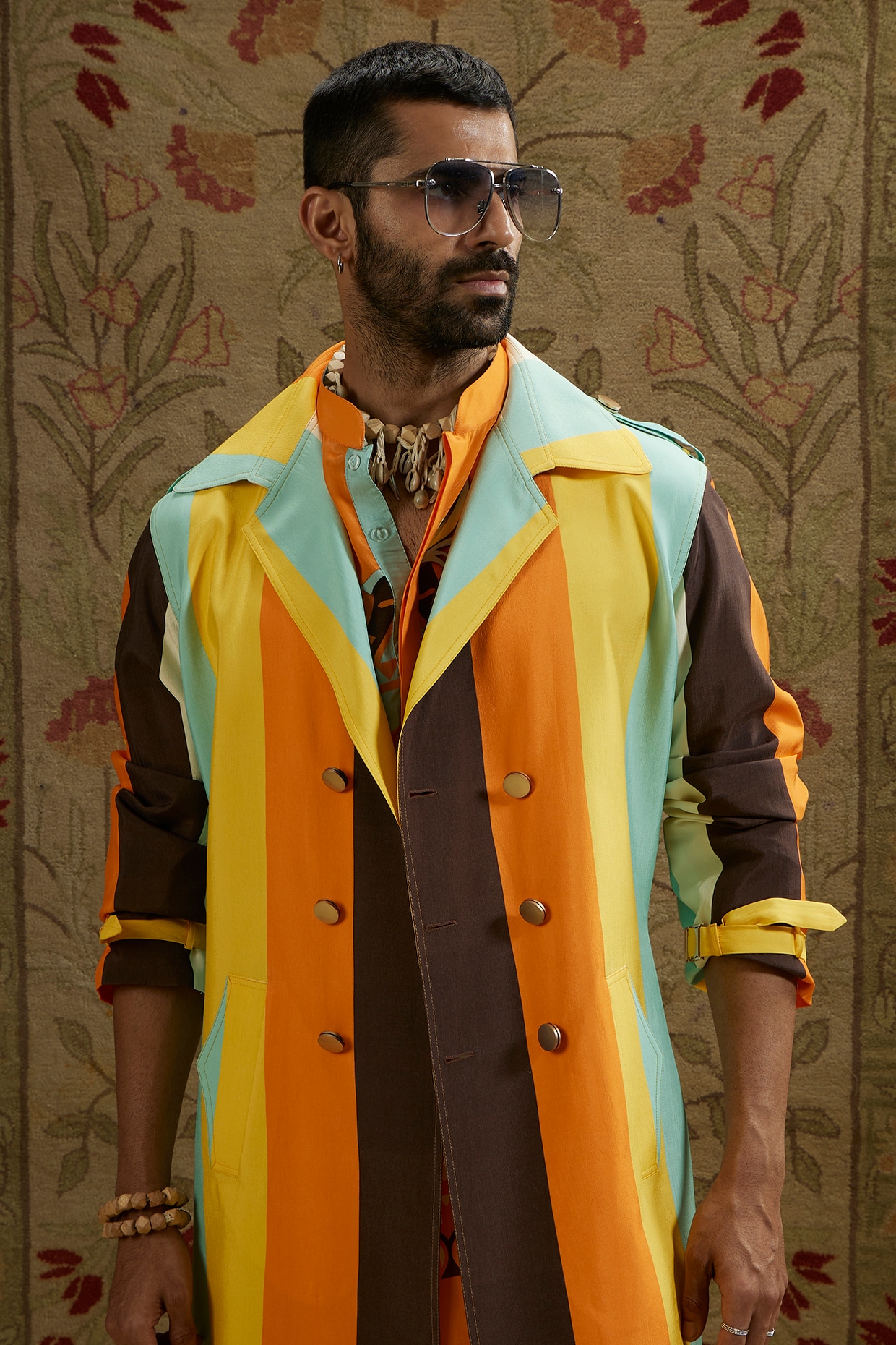 sulvam 18aw stripe over coat sulvam 18aw over coat