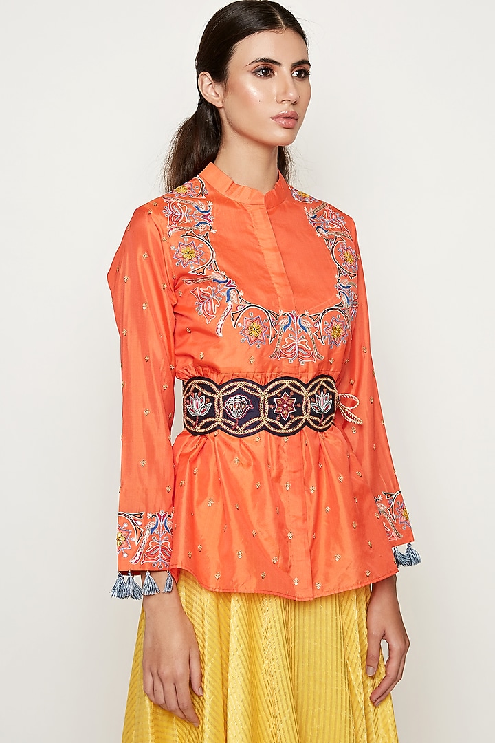 Yellow Silk Pleated Maxi Cocktail Dress With Cape by Swati Vijaivargie at Pernia's Pop Up Shop