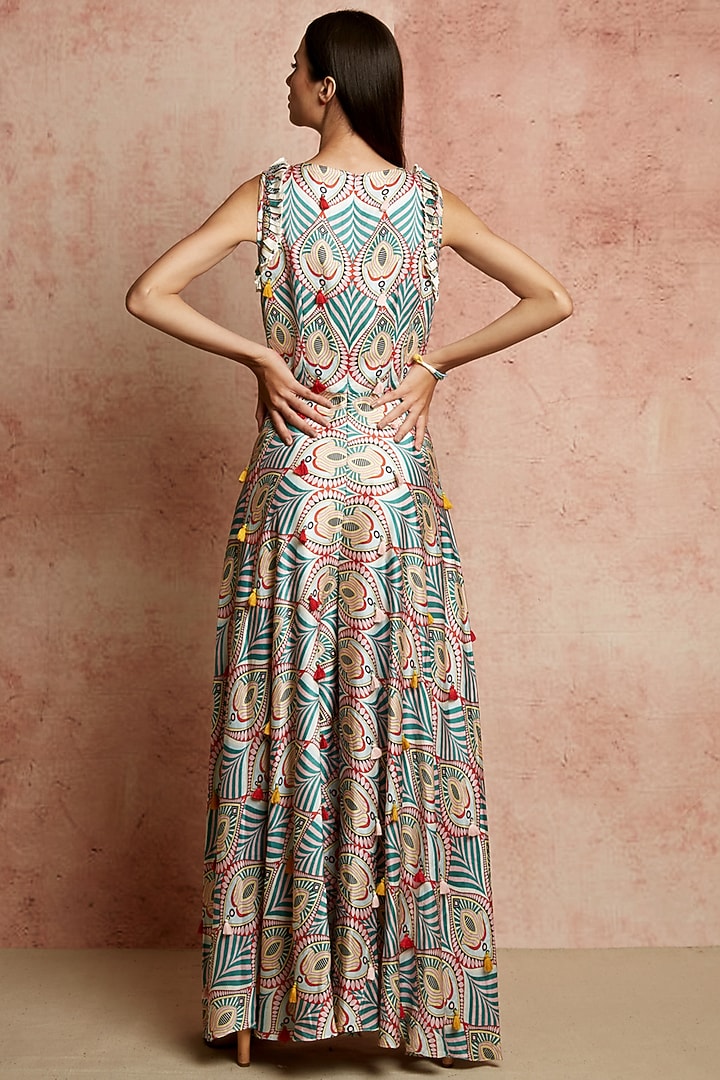 Multi Colored Jumpsuit With Tassels by Swati Vijaivargie at Pernia's Pop Up Shop