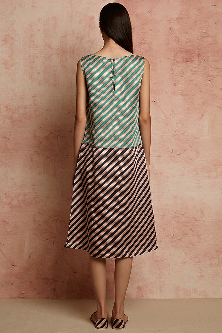 Multi Colored Block Printed Summer Dress by Swati Vijaivargie at Pernia's Pop Up Shop