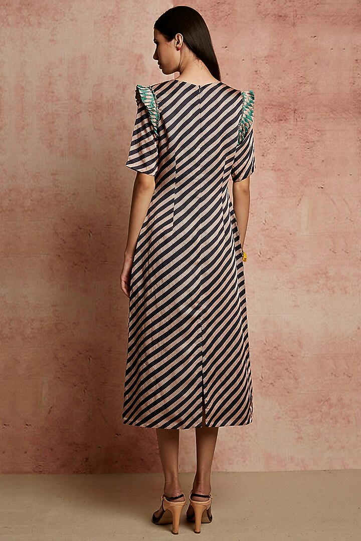 Black Printed Summer Dress by Swati Vijaivargie at Pernia's Pop Up Shop