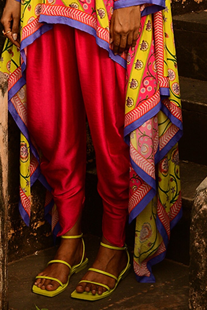 Multi-Colored Silk Printed Tunic Set by Swati Vijaivargie at Pernia's Pop Up Shop