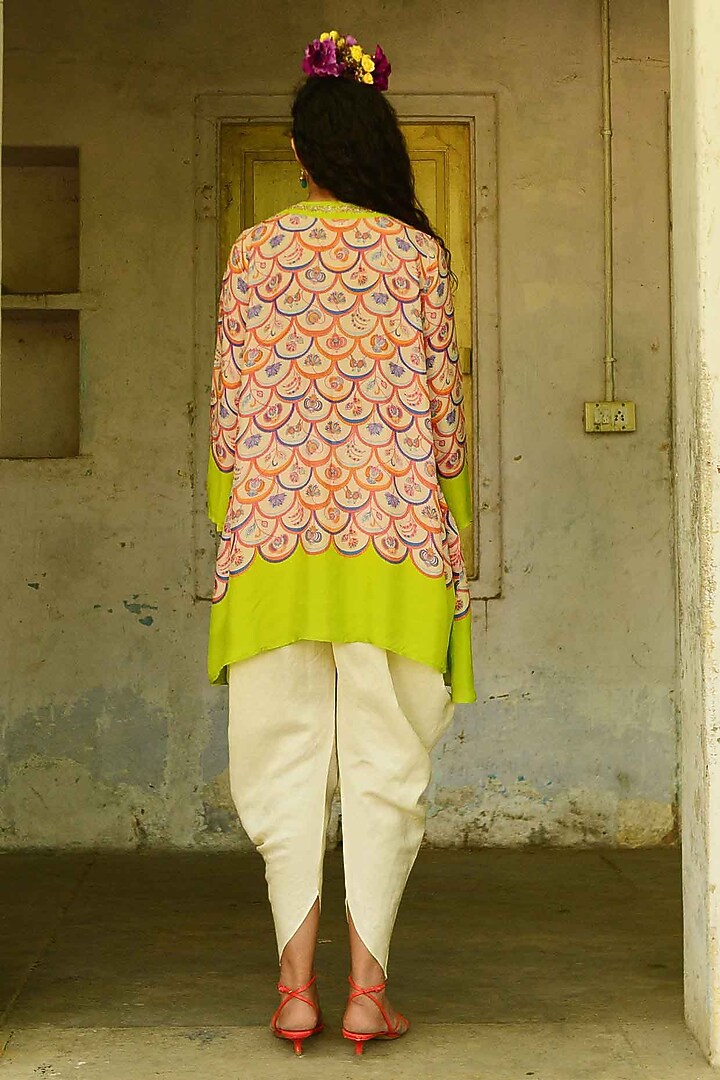 Ivory Silk Dhoti Pant Set by Swati Vijaivargie at Pernia's Pop Up Shop