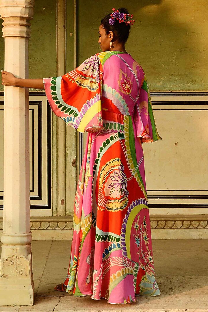 Ivory Silk Embroidered Jacket Cocktail Dress by Swati Vijaivargie at Pernia's Pop Up Shop