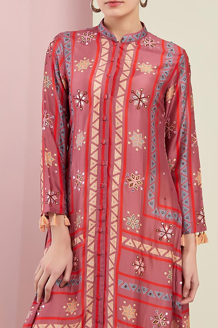 Blush Pink Kurta With Pants by Swati Vijaivargie at Pernia's Pop Up Shop