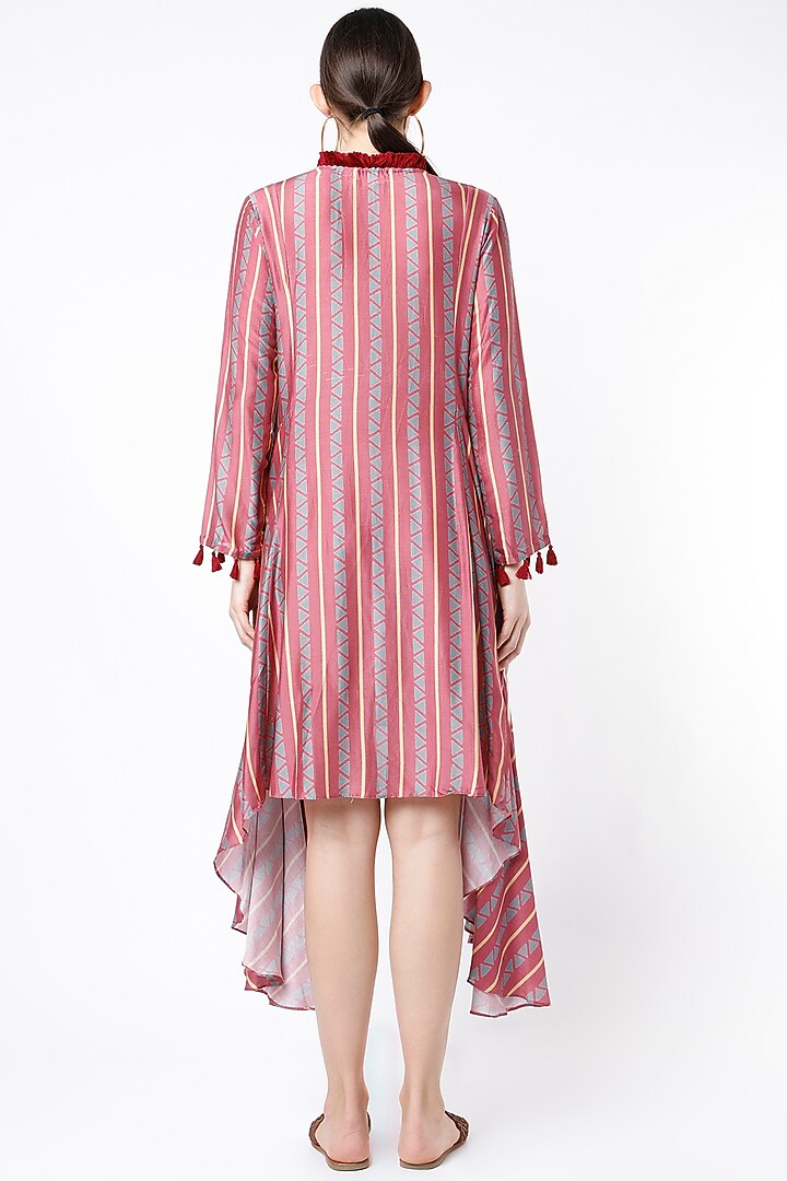 Rose Pink Block Printed Kurta by Swati Vijaivargie at Pernia's Pop Up Shop