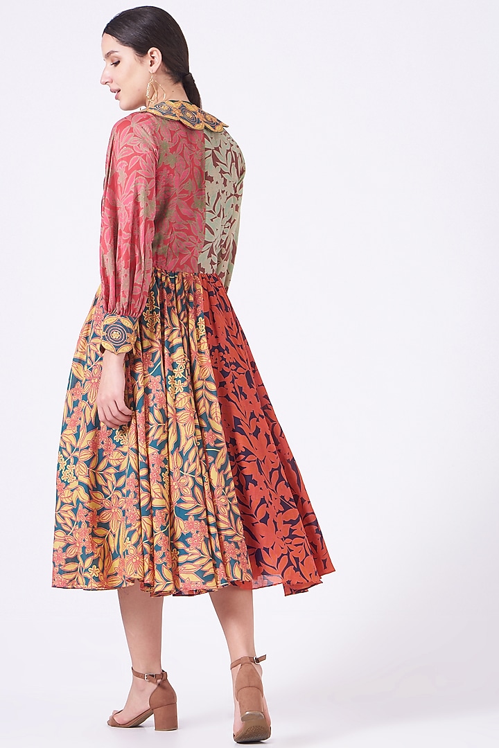 Multi Colored Jacket With Dress by Swati Vijaivargie at Pernia's Pop Up Shop