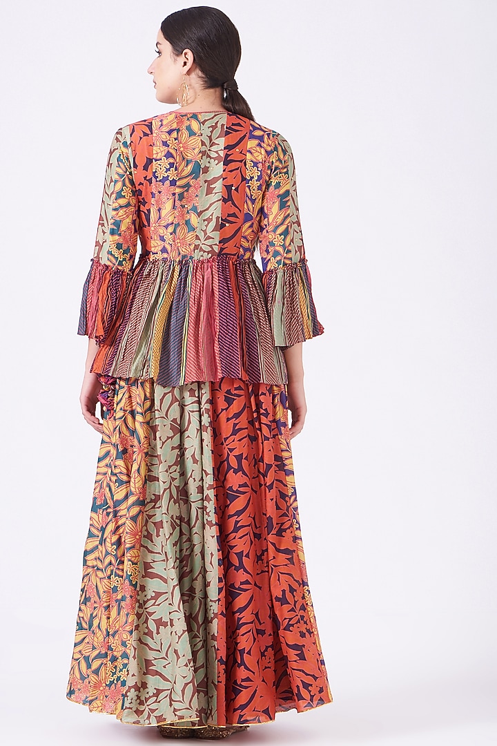 Multi Colored Printed Skirt Set by Swati Vijaivargie at Pernia's Pop Up Shop