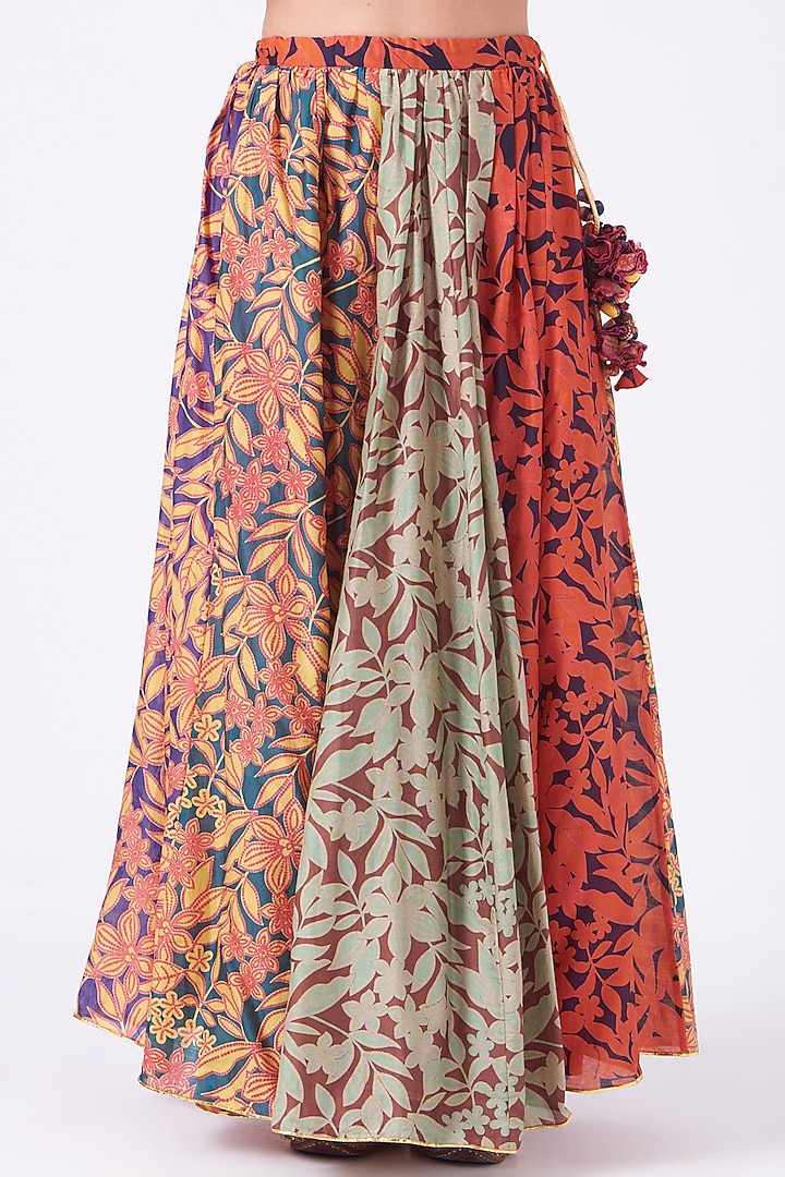 Multi Colored Printed Skirt Set by Swati Vijaivargie at Pernia's Pop Up Shop