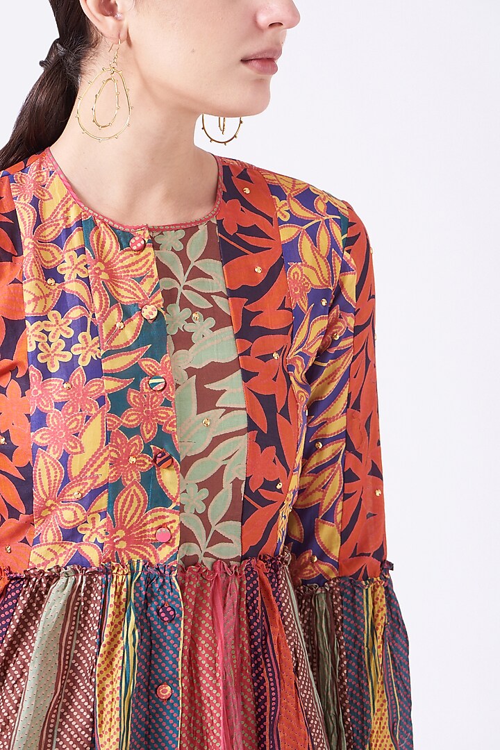 Multi Colored Printed Skirt Set by Swati Vijaivargie at Pernia's Pop Up Shop