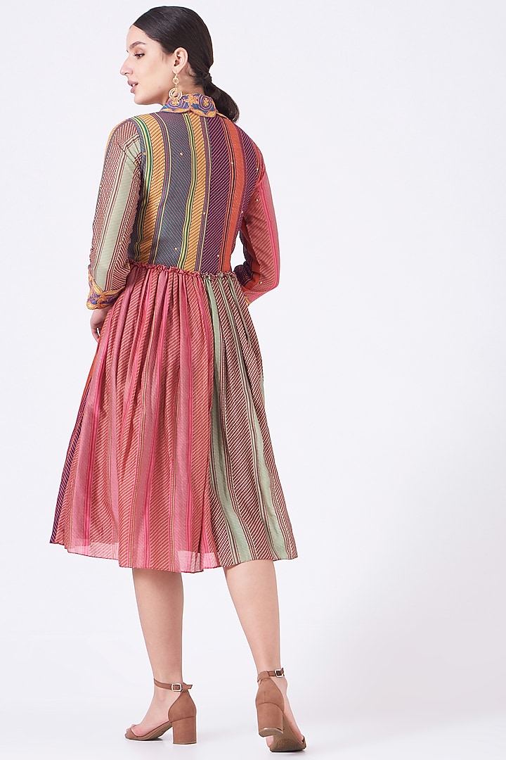 Multi Colored Jodhpuri Printed Vacation Dress by Swati Vijaivargie at Pernia's Pop Up Shop