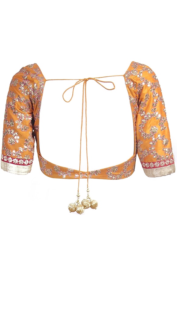 Mango yellow gota work lehenga set available only at Pernia's Pop-up shop.