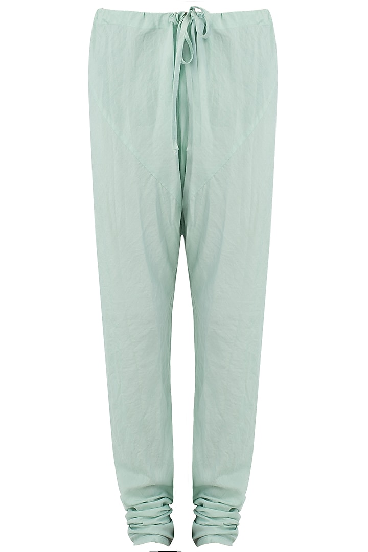 Mint embroidered kurta with churidar pants available only at Pernia's Pop Up Shop.