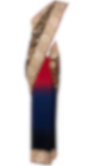 Black and red half and half anarkali sari available only at Pernia's Pop-Up Shop.