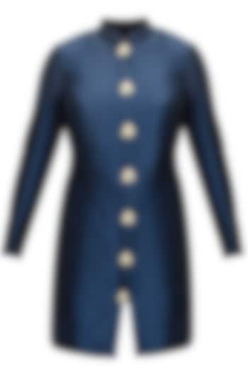 Navy matador embroidered tunic available only at Pernia's Pop-Up Shop.