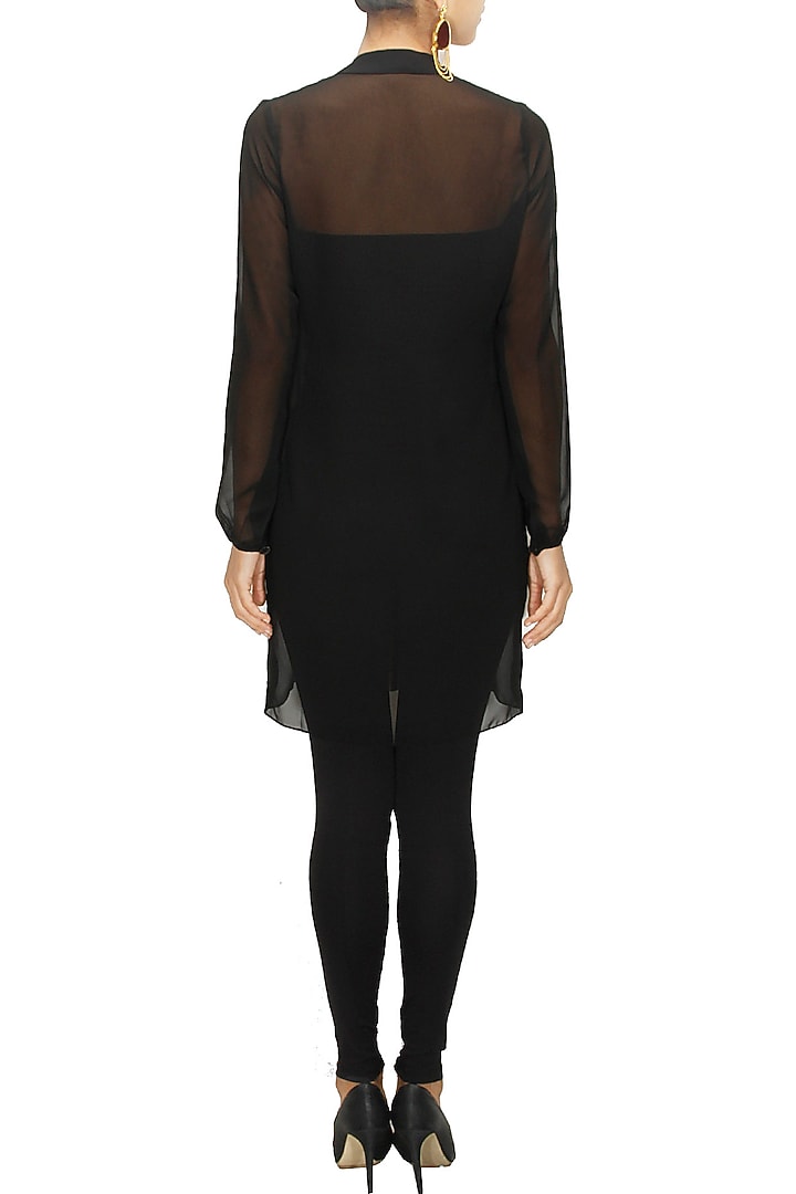 Black matador embroidered tunic available only at Pernia's Pop-Up Shop.