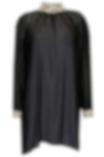 Black pitta embroidered tunic available only at Pernia's Pop-Up Shop.