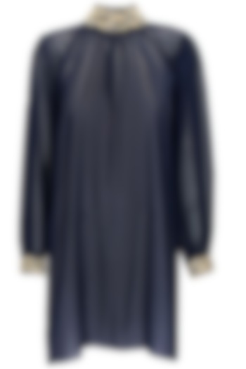 Dark blue embroidered tunic available only at Pernia's Pop-Up Shop.