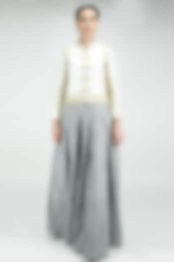 White pitta embroidered jacket available only at Pernia's Pop-Up Shop.