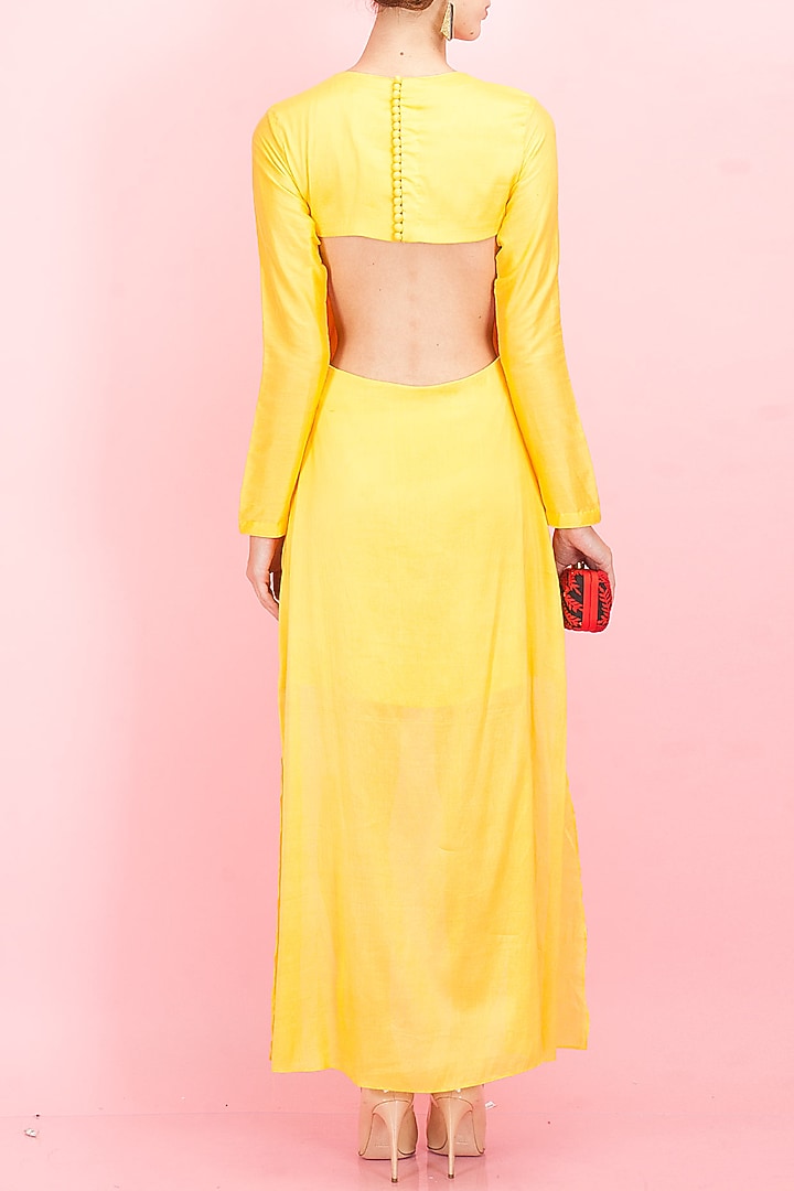 Yellow high low dress available only at Pernia's Pop-Up Shop.
