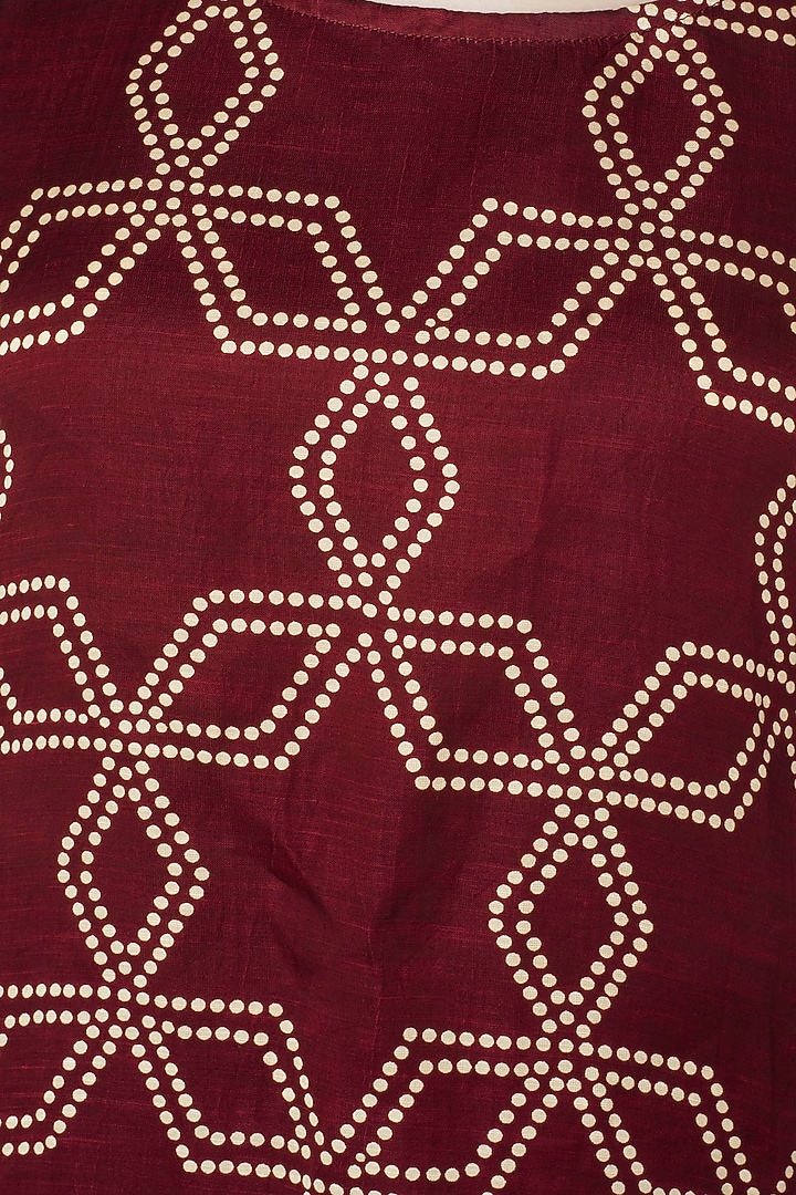 Maroon abstract star print camisole available only at Pernia's Pop Up Shop.