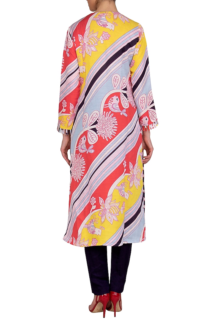 Multi Colored Digital Printed Kurta by Swati Vijaivargie at Pernia's Pop Up Shop