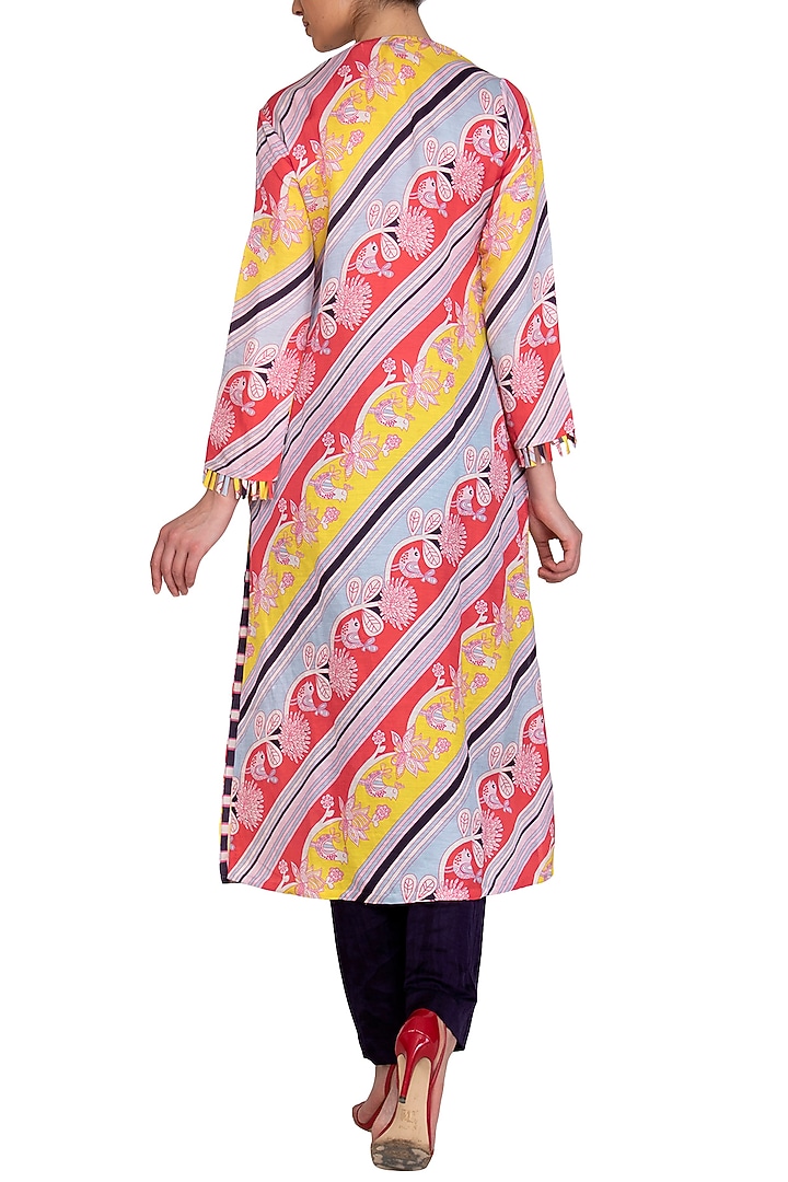 Multi Colored Digital Printed A-Line Kurta by Swati Vijaivargie at Pernia's Pop Up Shop