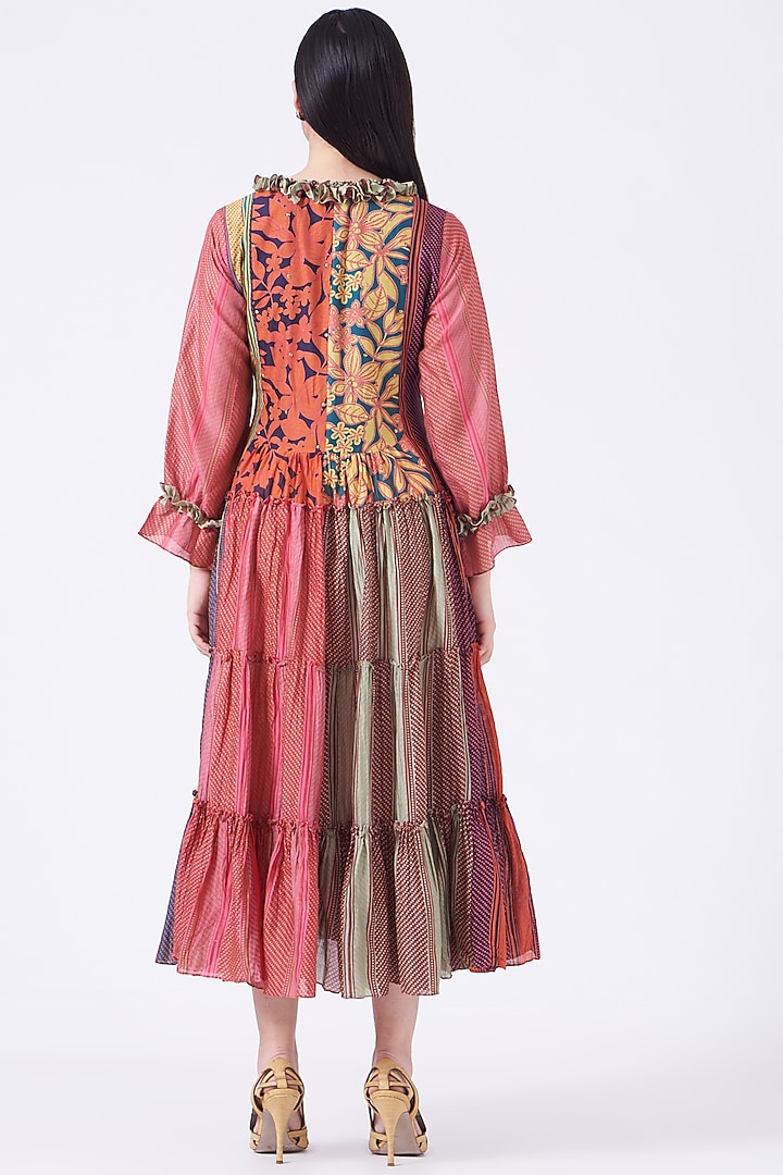 Multi Colored Printed Vacation Dress by Swati Vijaivargie at Pernia's Pop Up Shop