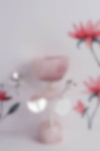 Rose Quartz & Silver Decorative Bowl by SwatiN at Pernia's Pop Up Shop