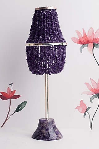Silver Natural Stone Table Top Chandelier by SwatiN