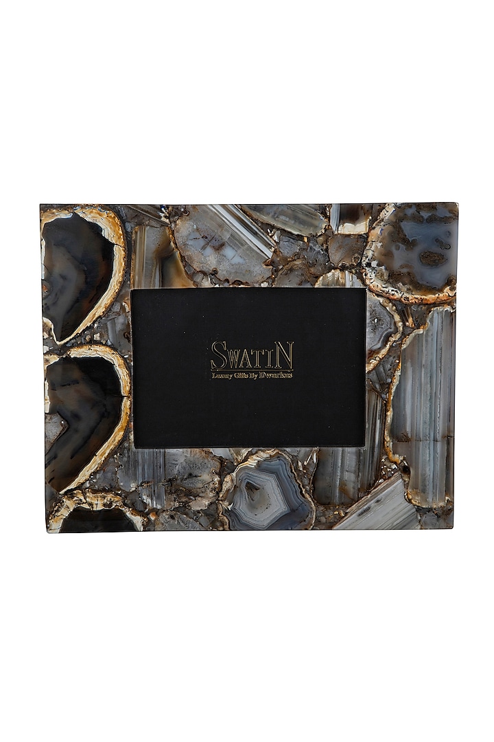Grey Natural Stone & Wood Photo frame by SwatiN