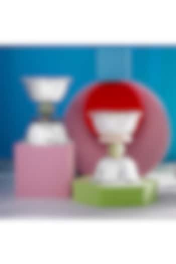 Multi-Colored Silver Plated Brass Bowls (Set of 2) by SwatiN at Pernia's Pop Up Shop