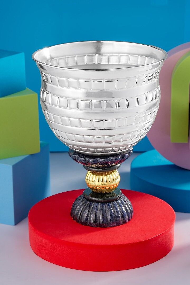 Multi-Colored Silver-Plated Bowl by SwatiN at Pernia's Pop Up Shop