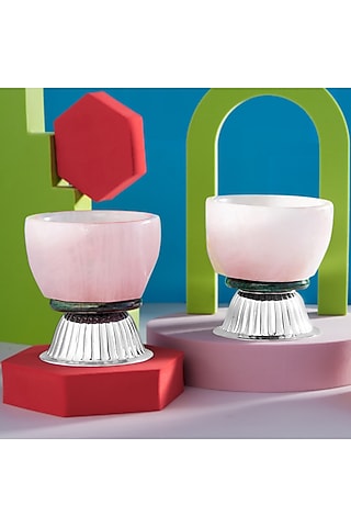Multi-Colored Silver-Plated Bowl (Set Of 2) by SwatiN