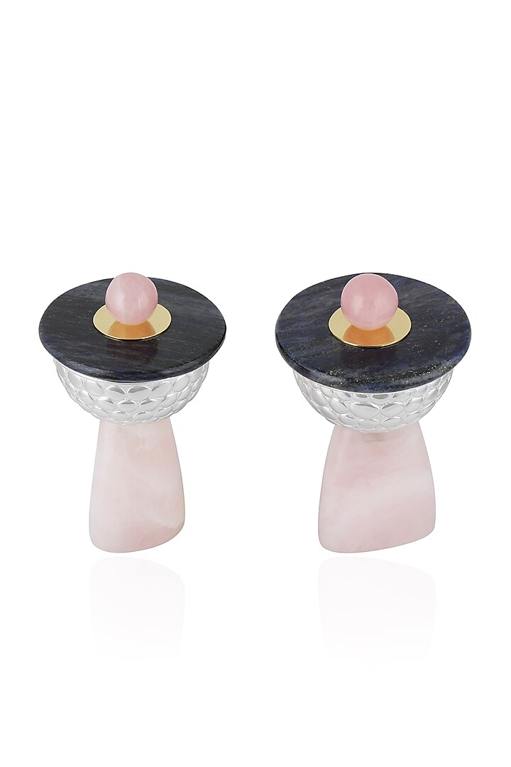 Multi-Colored Silver-Plated Bowls (Set Of 4) by SwatiN at Pernia's Pop Up Shop