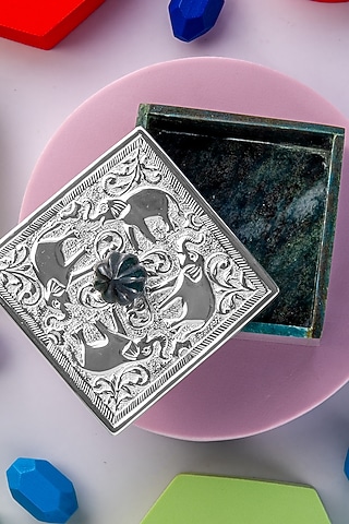 White and Green Trinket Box by SwatiN