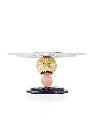 Multi-Colored Silver Plated Mini Platter by SwatiN